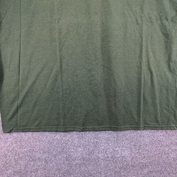 Gildan Mens Co-Alliance Logo T-Shirt Green 3XL Crew Neck Polycotton Dry Blend - Picture 5 of 14